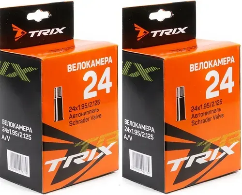 Велокамера 24 TRIX 24х1.95 / 2.125 AV камера велосипедная 24 дюйма