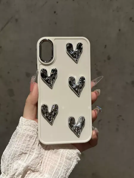 О'кейси Чехол на iPhone X XS с сердечками