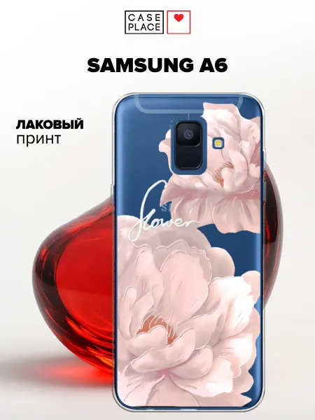 SAMSUNG Чехол на A6 с цветочками