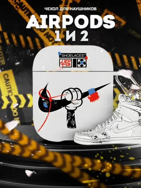 LAWE GAME ZONE Защитный чехол для AirPods 1 и 2 Nike Logo Микки Маус