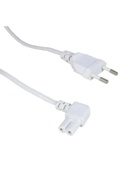 OEM Y001 ST2 1.8м 2x0.5 W03FA Сетевой шнур угловой белый