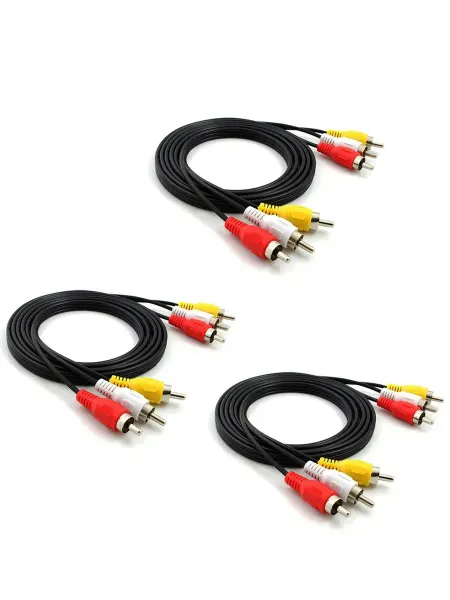 CADENA Шнур соединительный тюльпаны 3RCA - 3RCA 1,2м 3шт