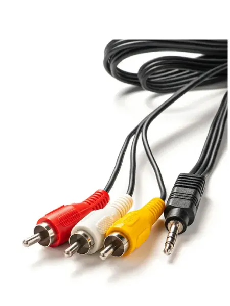 CADENA Шнур соединительный mini jack 3,5 (4pin) - 3RCA, (VLRG) 1,5м