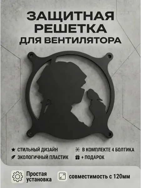 Кастомная решетка вентилятора ПК 120 мм. Зеницу Агацума
