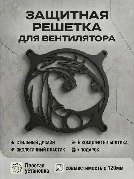Кастомная решетка вентилятора ПК 120 мм. Аясэ Момо