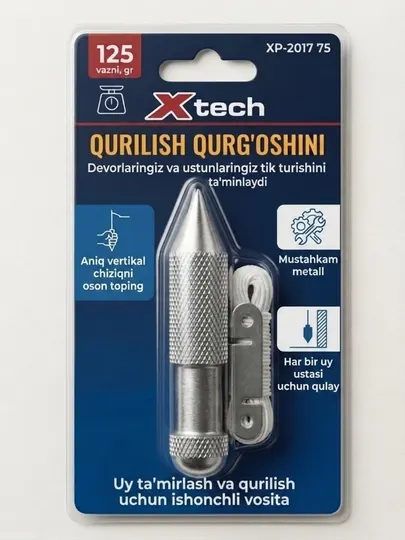 Измерительный инструмент — строительный отвес Xtech, 125 г