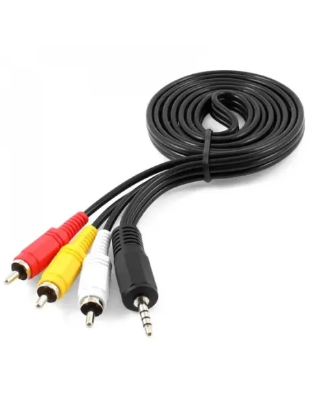 CADENA Шнур соединительный mini jack 3,5 (4pin) - 3RCA, (VLRG) 1м