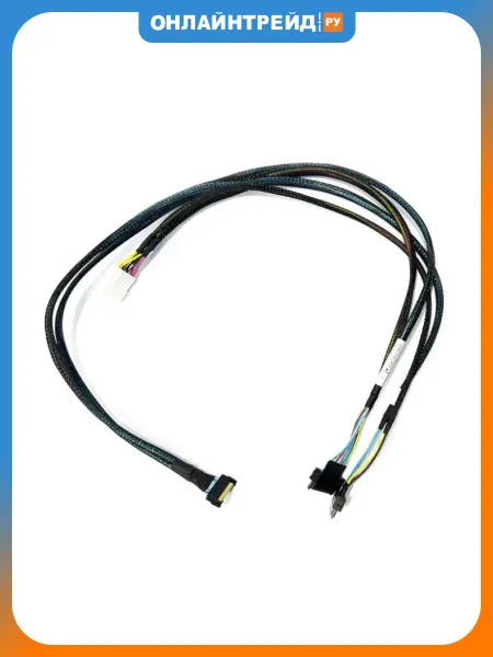 Кабель MCIO x8 to 2x U.2 Straight with Sideband 80cm