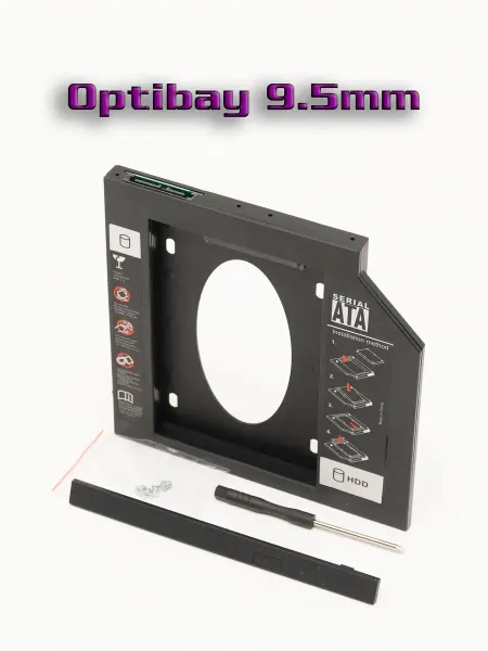 Optibay 9.5 мм салазки для SSD или HDD 2.5"