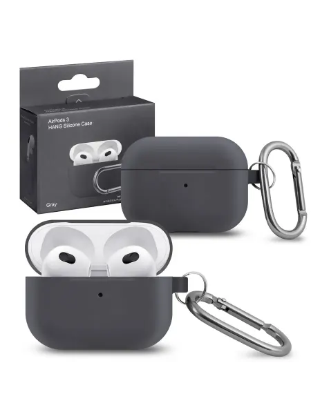 ProAks Силиконовый чехол с карабином для Apple AirPods 3