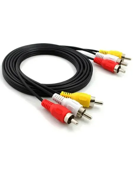CADENA Шнур соединительный тюльпаны 3RCA - 3RCA 5м
