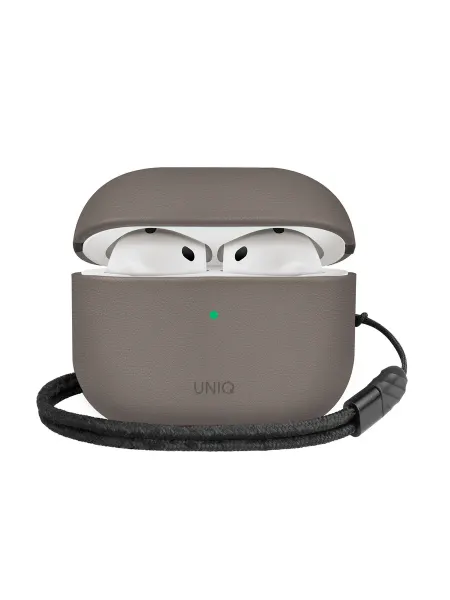 UNIQ Чехол для Airpods 4 экокожи, со шнурком на руку, Lyden