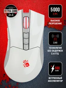 A4TECH Мышь R90 Plus белый оптическая (5000dpi)