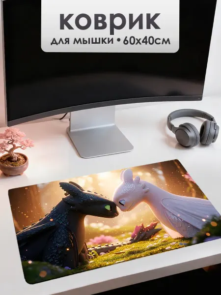 УютПро Коврик для мышки драконы 60х40