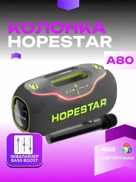 Hopestar Колонка беспроводная с микрофоном A80