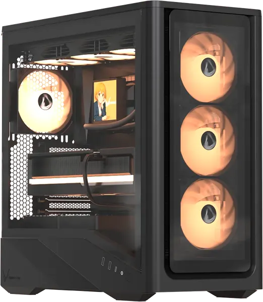 FORMULA Корпус для компьютера Air Power G9 DUO PA Black ATX без БП