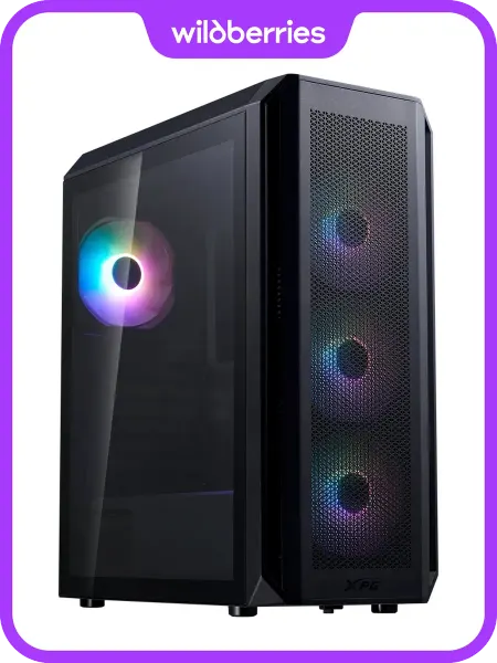 XPG Корпус для ПК с вентиляторами VALOR AIR PLUS (VALORAIRPLUSMT…