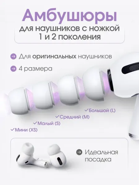 Амбушюры накладки для AirPods pro и pro2