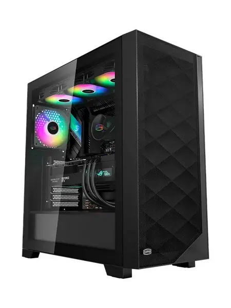 PcCOOLER Корпус для пк с вентиляторами C3D510 BK ARGB без БП