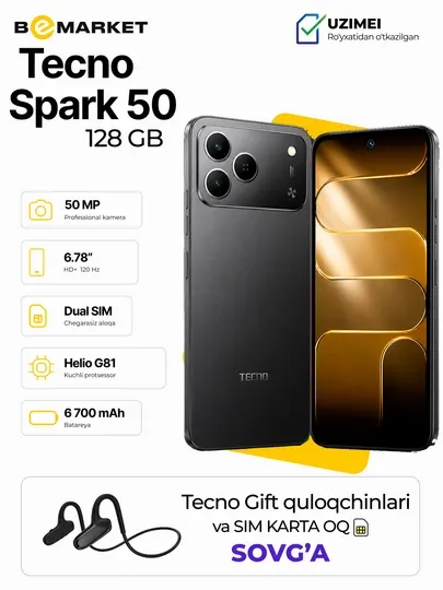 Tecno Spark 50 KN4n 4/128 GB | IMEI