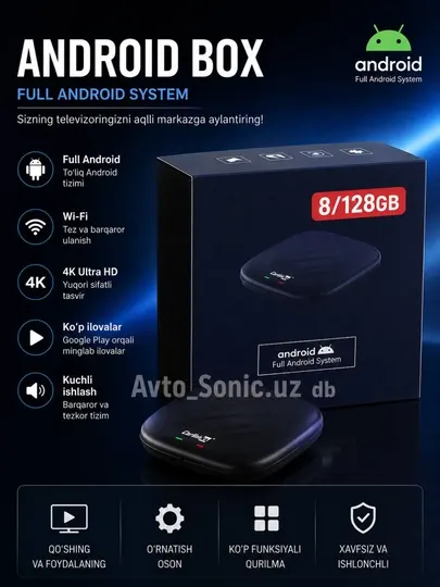 Android Carplay Box для автомобилей, 8/128 ГБ
