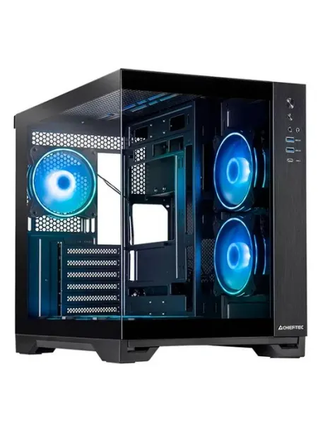 Chieftec Корпус для ПК с вентиляторами VISIO (GM-30B-TG-OP)