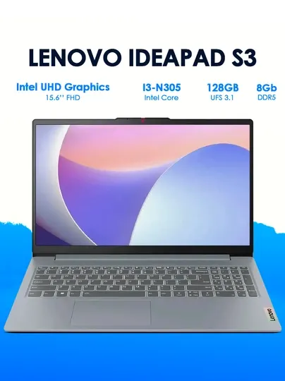 Ноутбук Lenovo IdeaPad Slim 3 15IAN8 i3-N305 8GB 128GB UFS 15.6 FHD