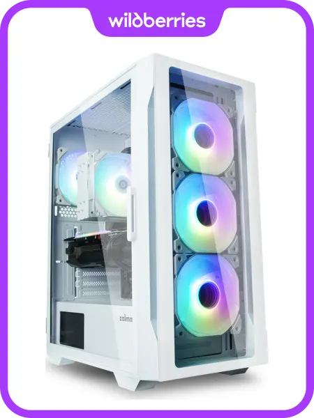 Zalman Корпус для ПК с вентиляторами i3 NEO (Закаленное стекло), бе…