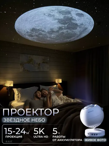 Pococo Проектор ночник звёздное небо LUNA