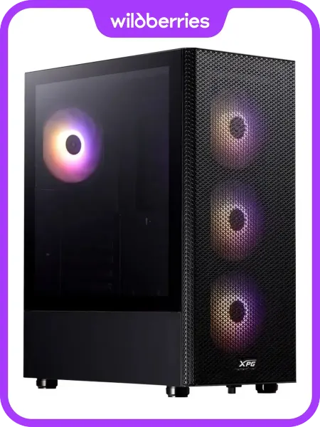 XPG Корпус для ПК с вентиляторами VALOR MESH C (VALORMESHC4VA-BK…