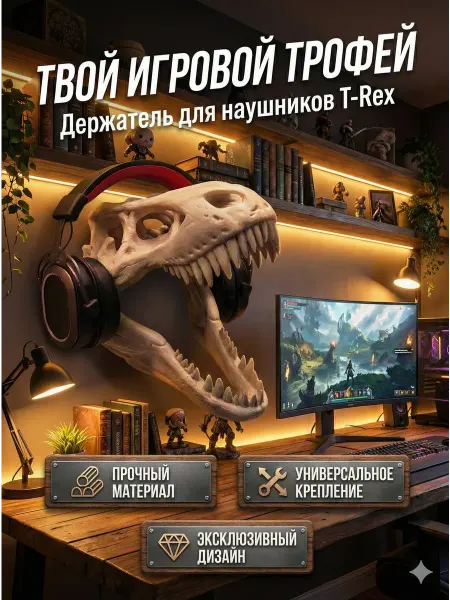 Держатель для наушников на стену T-Rex
