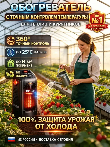 Инфракрасный обогреватель для овощей в теплице