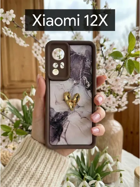 CRAZY CAT Чехол на Xiaomi 12x Мрамор