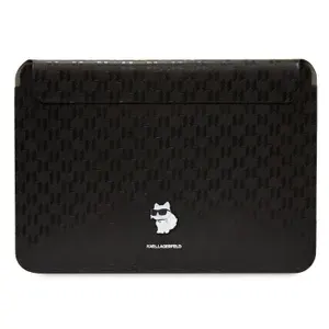 Чехол-папка Karl Lagerfeld Sleeve Saffiano на Apple Macbook Pro 14", Pro 13", Air 13" 2016 - 2022 / для Макбук Про, Эйр из экокожи на магните, с нашивкой NFT Choupette, черный