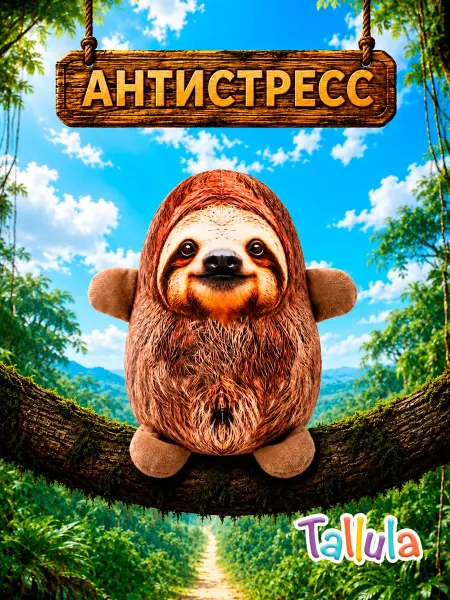 Tallula Мягкая игрушка антистресс Ленивец, 21 см