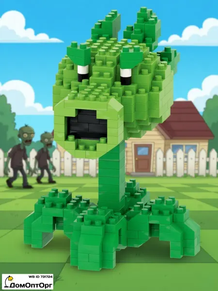 Zombie vs plants 3D 3D Конструктор Горохстрел