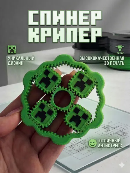 Игрушка антистресс 3д спиннер крипер