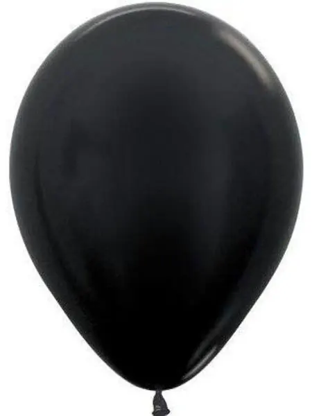 Дон Баллон Шар (5'' 13 см) Черный (580), металлик, 100 шт