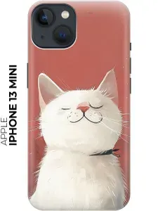 Силиконовый чехол на Apple iPhone 13 Mini с принтом "Гордый котик"