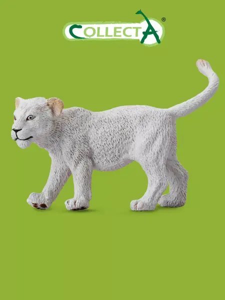 Collecta Фигурка животного гуляющий белый Львёнок