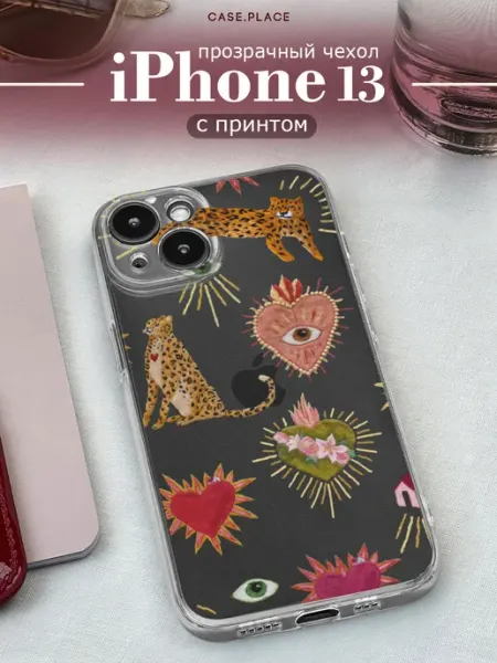Case Place Чехол на iPhone 13 с цветочками