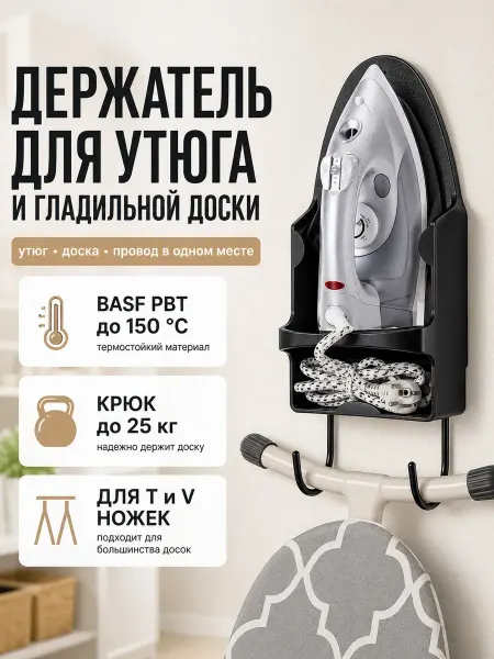 Organizers Suspended Gear Держатель для утюга и гладильной доски настенный органайзер