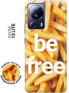 Силиконовый чехол на Xiaomi 13 Lite с принтом "Be Free"