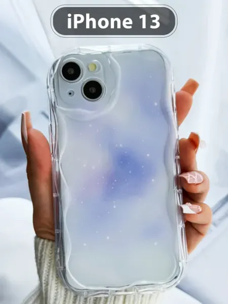 LUMILUM Чехол на iphone 13 с принтом силиконовый