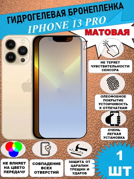PeruchiTAPE Защитная пленка для iPhone 13 Pro, Матовая 1 шт