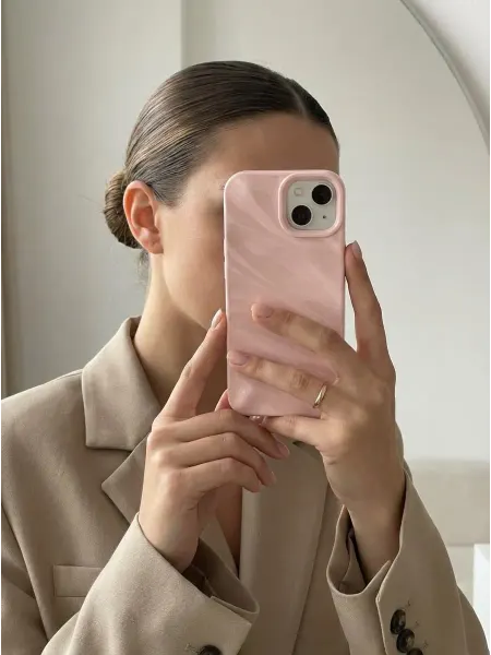 PurpleCloud Чехол на iphone 13 айфон 13 волнистый