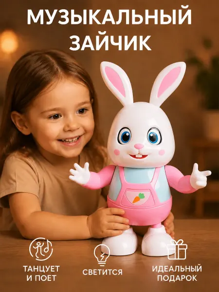 Play rus Танцующая игрушка заяц интерактивный
