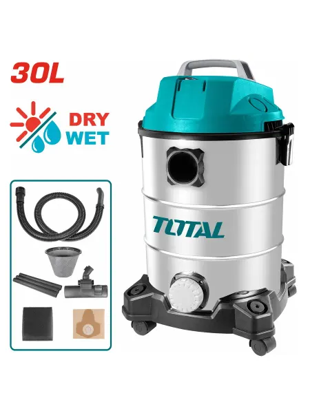 TOTAL tools Пылесос TVC13301 30л 1300 Вт