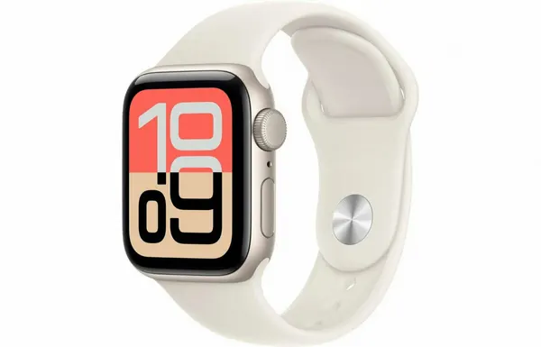 Часы Apple Watch Series SE 3 2025 40 mm Starlight Aluminium Case, Starlight Sport Band M/L (Бежевый)