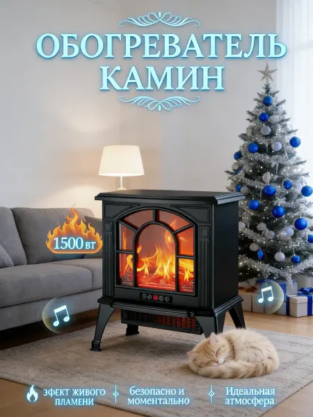 Обогреватель камин электрический с Пламенем